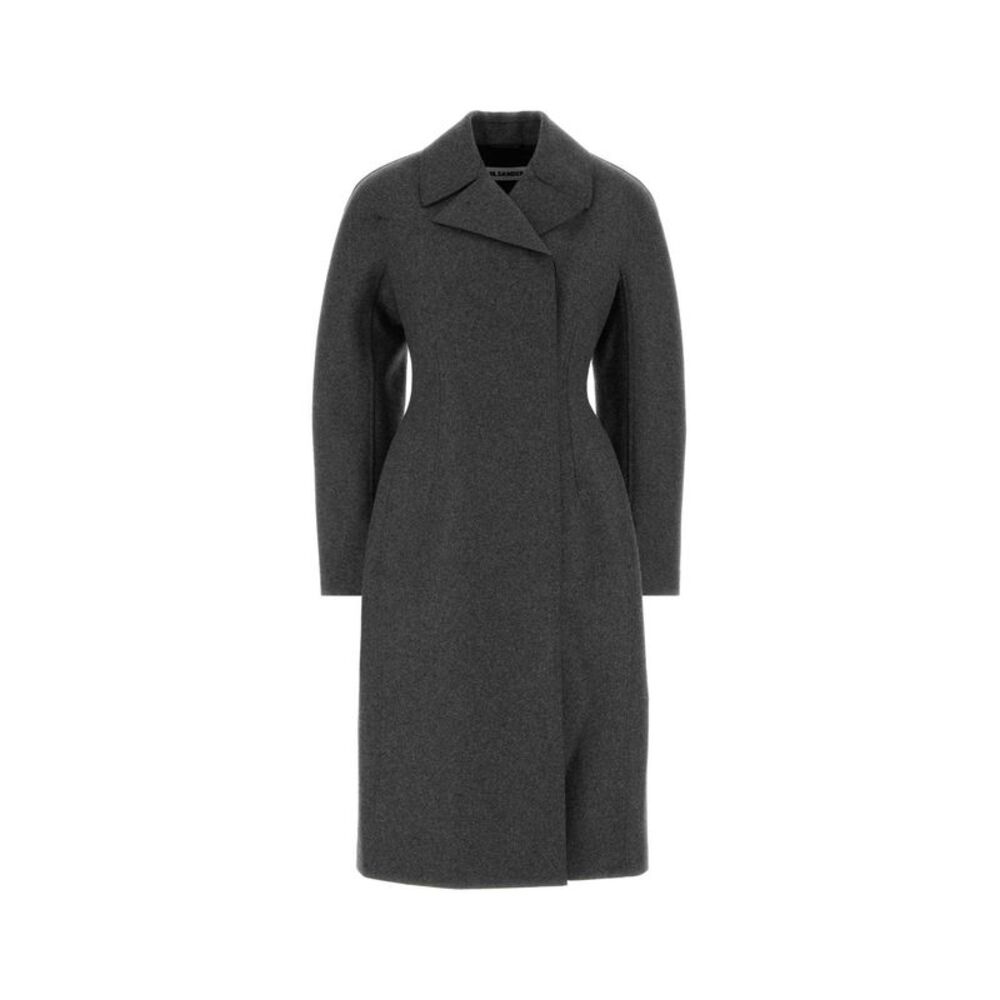 Jil Sander Women Dark Grey Wool Coat